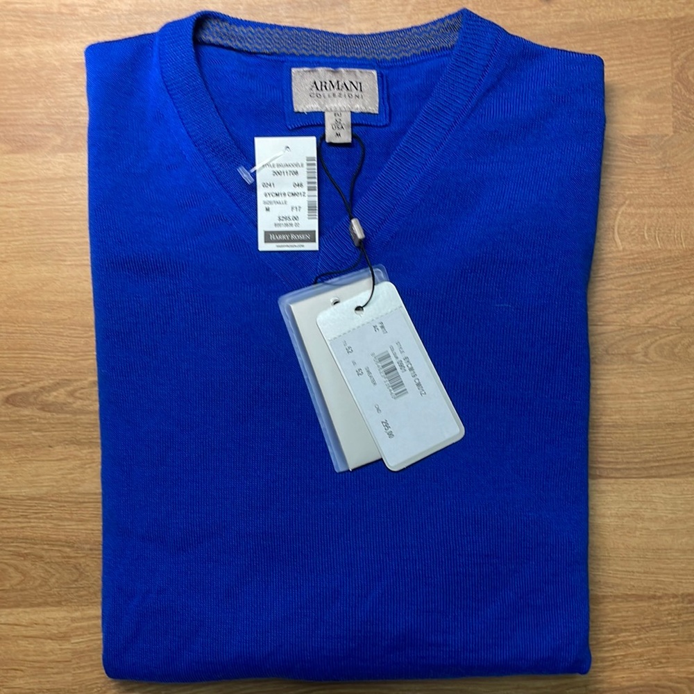 Armani Collezioni Azure Blue medium V-Neck